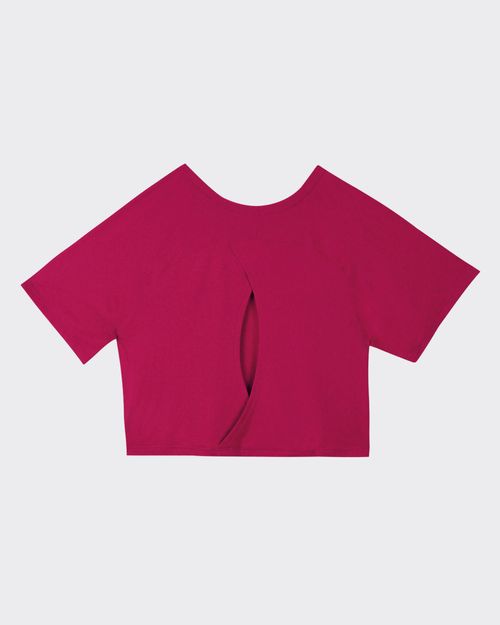 Blusa Cropped Feminina Abertura Costas Em Malha Dry - ENFIM