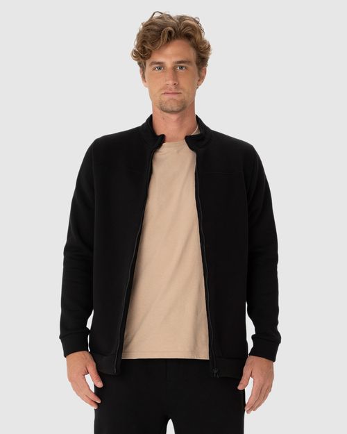 Jaqueta Masculina Bolsos Laterais Em Moletom Premium