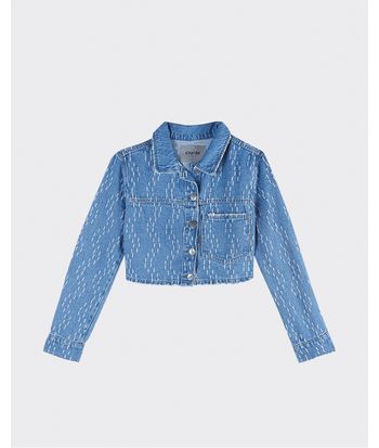 Jaqueta Cropped Feminina Em Jeans 100% Algodão  - ENFIM