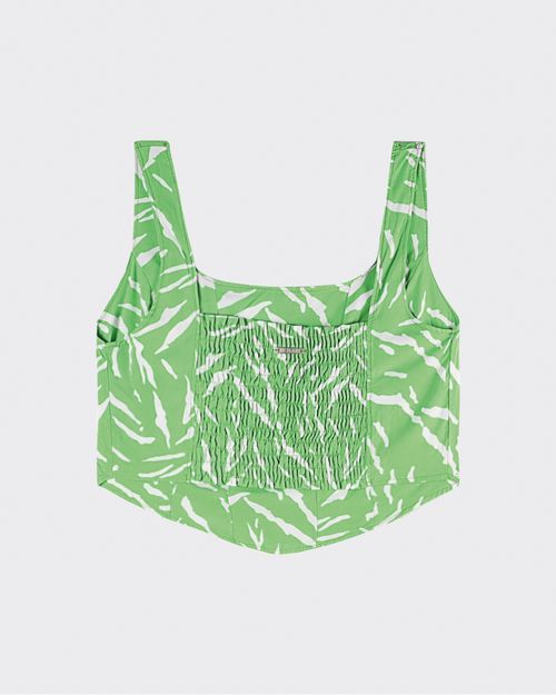 Blusa Cropped Corselet Feminina Estampada Em Viscose - ENFIM