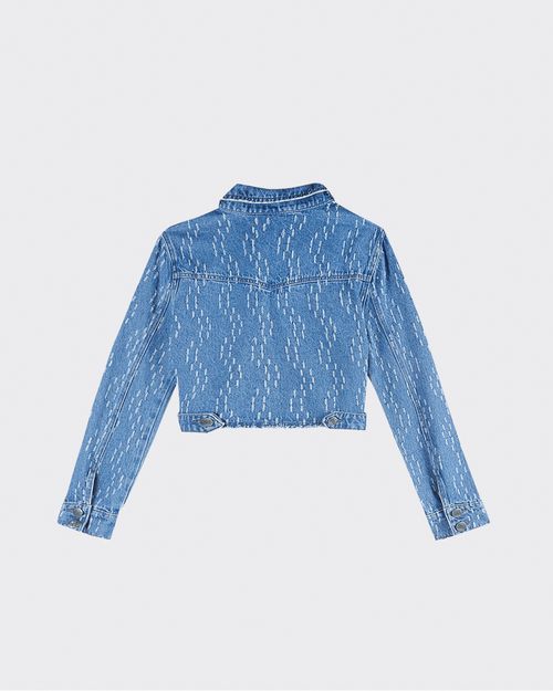 Jaqueta Cropped Feminina Em Jeans 100% Algodão  - ENFIM
