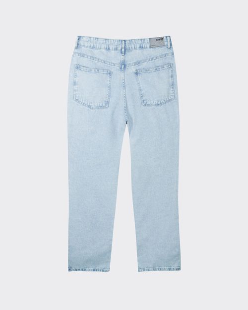Calça Reta Feminina Com Strass Em Jeans 100% Algodão - ENFIM