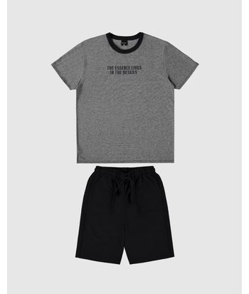 Conjunto Menino Camiseta Em Malha Fio A Fio Malwee Kids