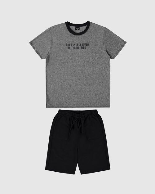 Conjunto Menino Camiseta Em Malha Fio A Fio Malwee Kids
