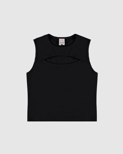 Regata Menina Cropped Decote Vazado Em Ribana Malwee Kids
