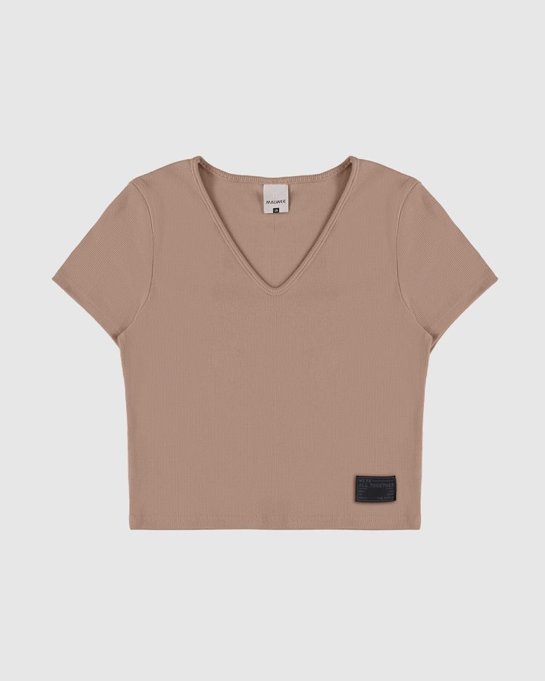 Blusa Menina Cropped Decote V EM Ribana Malwee Kids