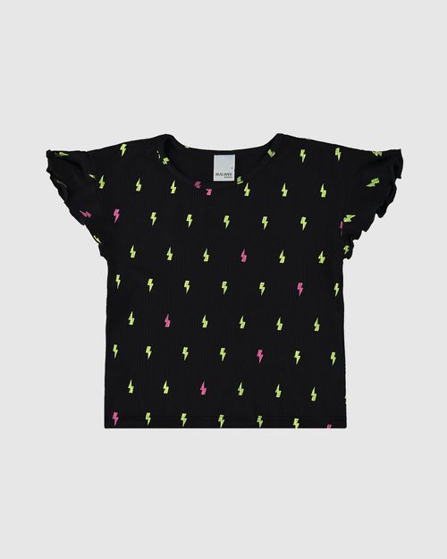 Blusa Infantil Menina Ampla Em Malha Viscose Canelada Malwee Kids