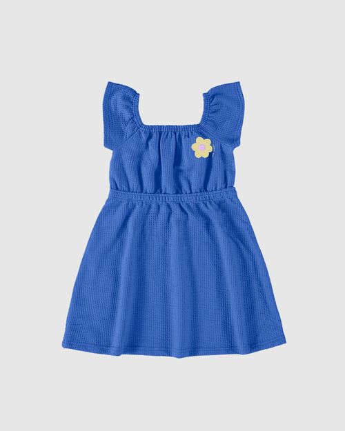 Vestido Infantil Estampa + Pompom Em Malha Texturizada Malwee Kids