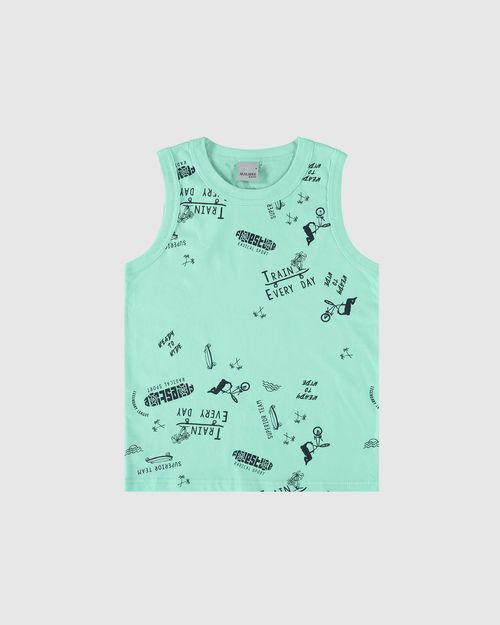 Regata Infantil Menino Estampada Em Algodão Malwee Kids
