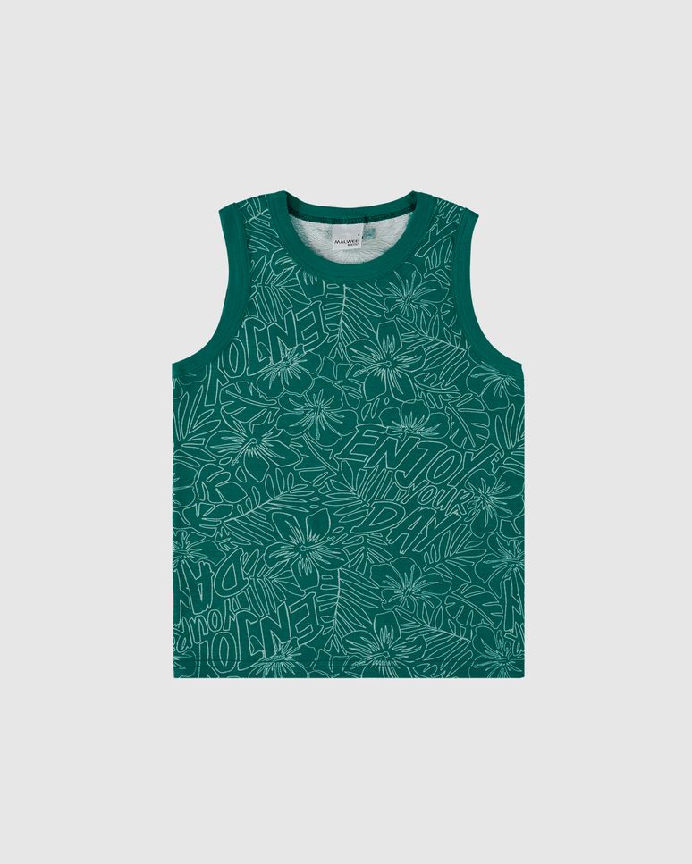 Regata Infantil Menino Estampada Em Algodão Malwee Kids