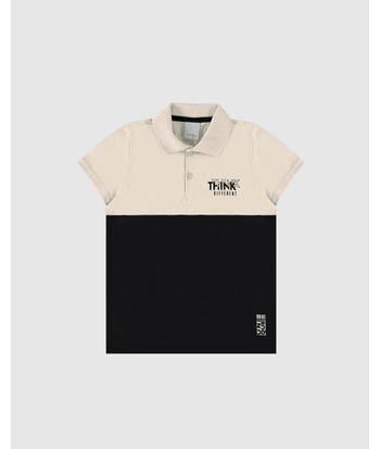 Camisa Polo Infantil Menino Bicolor Em Algodão Malwee Kids