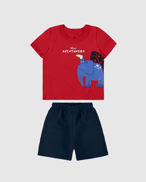 Conjunto Infantil Menino Mini Aventureiro Em Algodão Malwee Kids