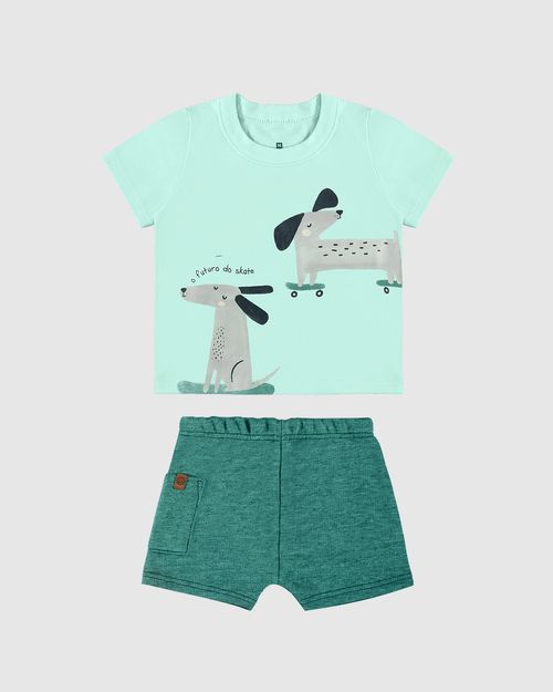 Conjunto Infantil Menino O Futuro Do Skate Em Algodão Malwee Kids