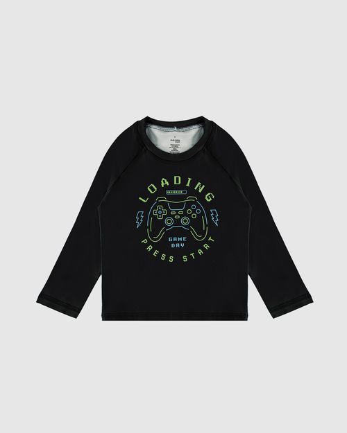Camiseta Praia Infantil Unissex Game Day Em Malha UV50+ Malwee Kids