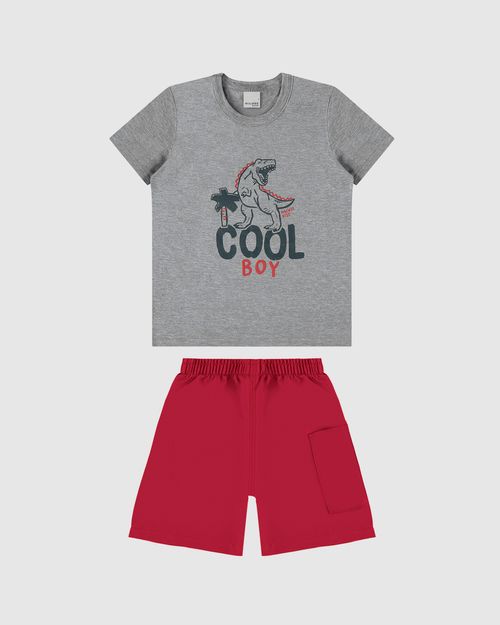 Conjunto Infantil Menino Camiseta Cool Boy Em Algodão Malwee Kids