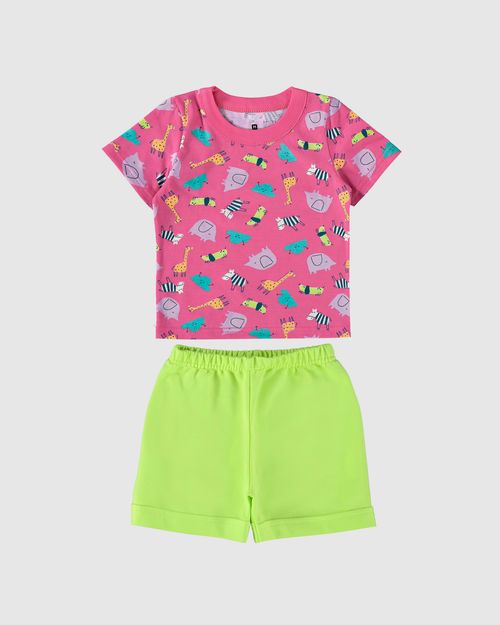 Conjunto Infantil Menina Bebê Em Algodão Malwee Kids