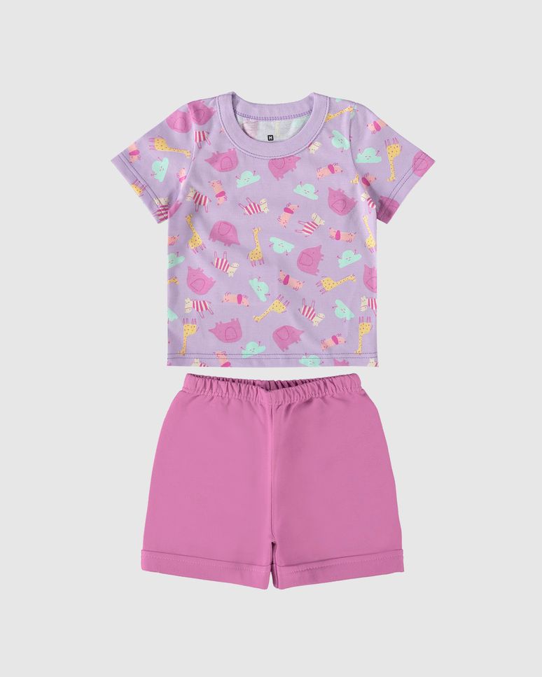 Conjunto Infantil Menina Bebê Em Algodão Malwee Kids