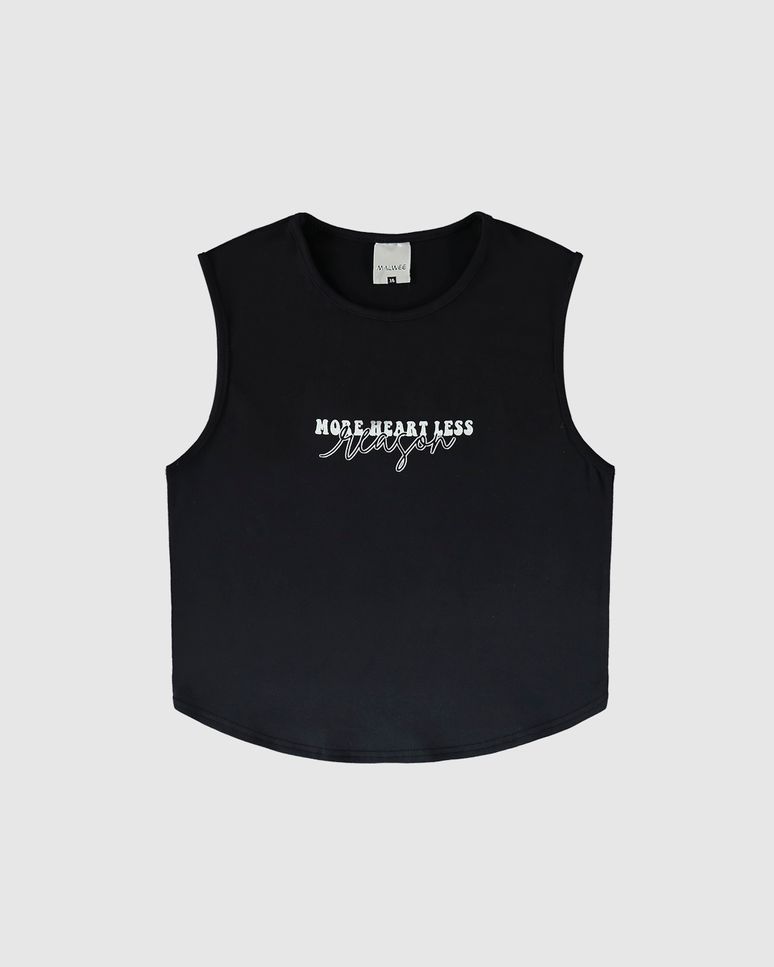 Regata Menina Cropped More Heart Less Reason Em Algodão Malwee Kids