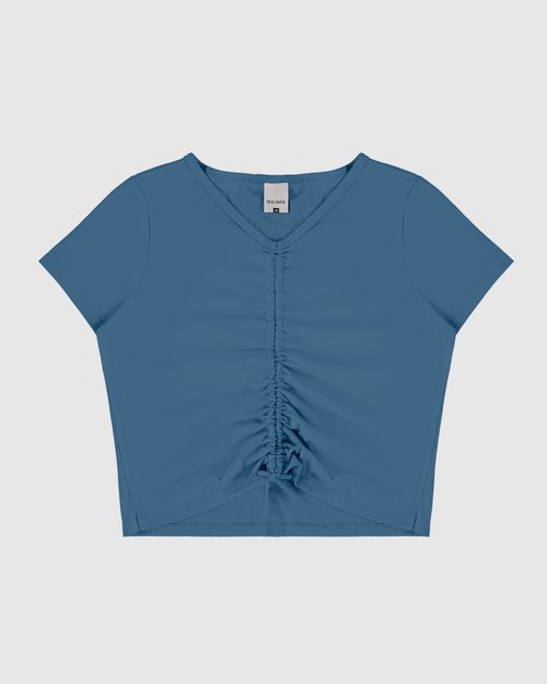 Blusa Menina Ajuste Frontal Em Algodão Malwee Kids