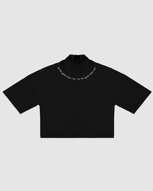 Blusa Menina Box Gola Alta Estampa Lettering Em Algodão Malwee Kids