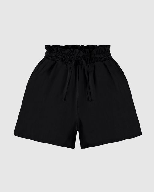 Shorts Menina Clochard Cadarço Frontal Em Viscolinho Malwee Kids