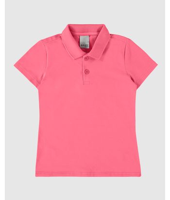 Blusa Polo Infantil Menina Em Algodão Malwee Kids
