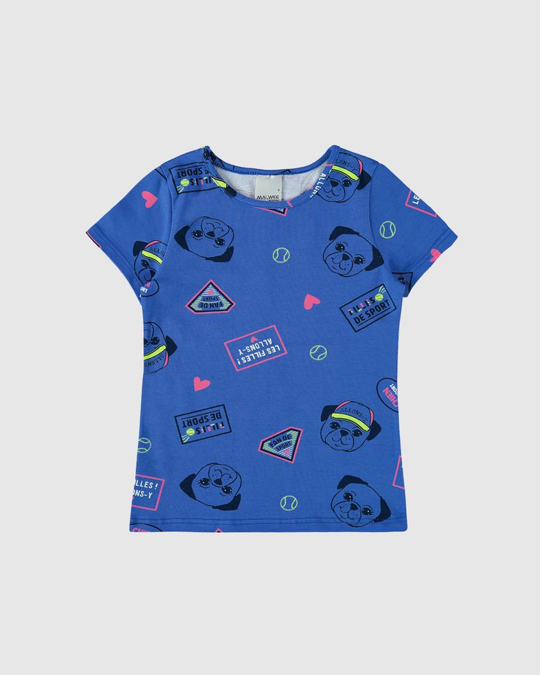 Blusa Infantil Menina Estampada Em Algodão Malwee Kids