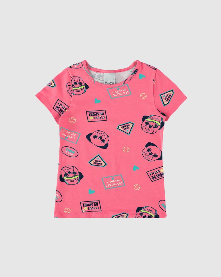 Blusa Infantil Menina Estampada Em Algodão Malwee Kids