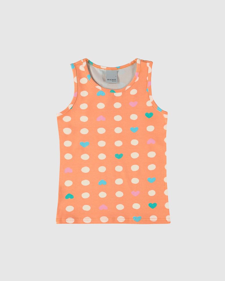 Regata Infantil Menina Estampada Em Algodão Malwee Kids