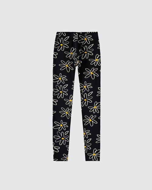 Calça Legging Infantil Estampada Em Algodão Malwee Kids