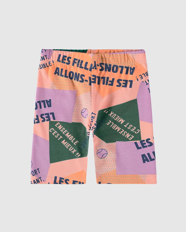 Bermuda Infantil Menina Estampada Em Algodão Malwee Kids