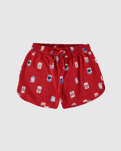 Shorts Infantil Menina Latinhas Em Algodão Malwee Kids
