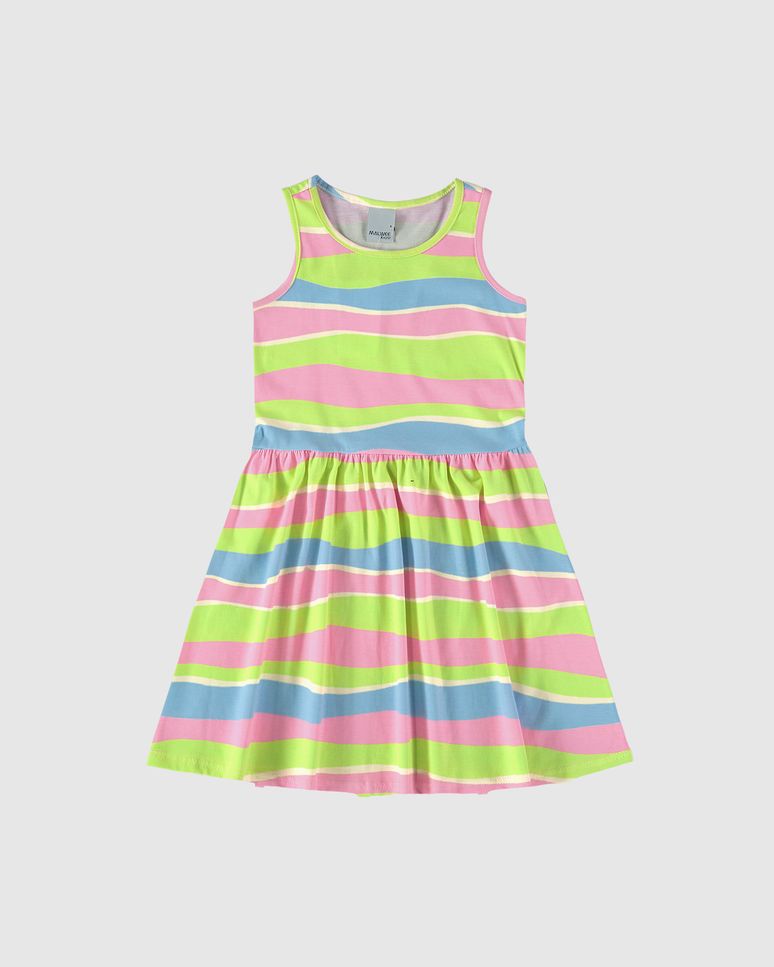 Vestido Infantil Estampado Em Algodão Malwee Kids