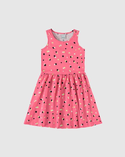 Vestido Infantil Estampado Em Algodão Malwee Kids