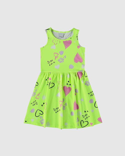 Vestido Infantil Estampado Em Algodão Malwee Kids