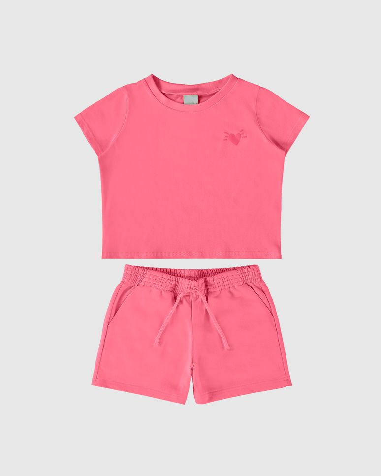 Conjunto Infantil Menina Blusa Box Em Algodão Malwee Kids