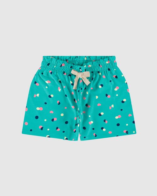 Shorts Infantil Menina Clochard Estampa Geométrica Em Algodão Malwee Kids