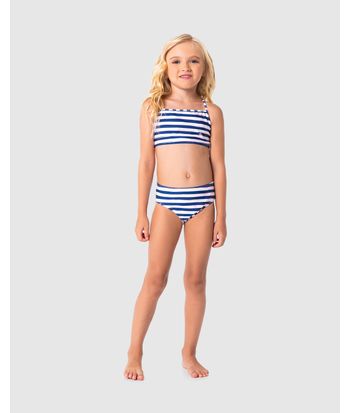 Conjunto Infantil Menina Camiseta + Biquíni Em Malha UV50+ Malwee Kids