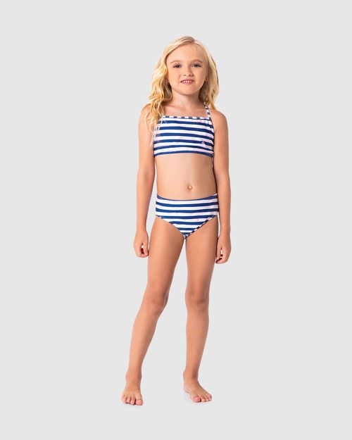 Conjunto Infantil Menina Camiseta + Biquíni Em Malha UV50+ Malwee Kids