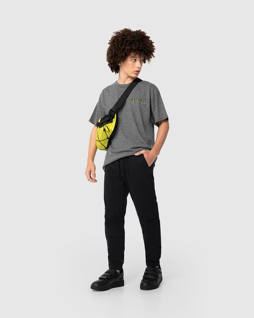 Calça Menino Jogger Cargo Cintura Média Em Sarja Stretch Malwee Kids