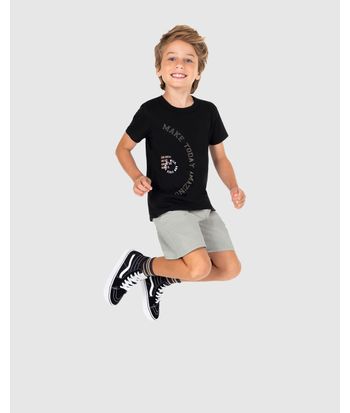 Conjunto Infantil Menino Estampa + Flock Em Algodão Malwee Kids