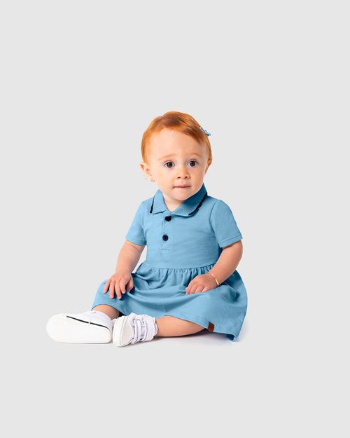 Conjunto Infantil Menina Vestido Polo + Calcinha Malwee Kids