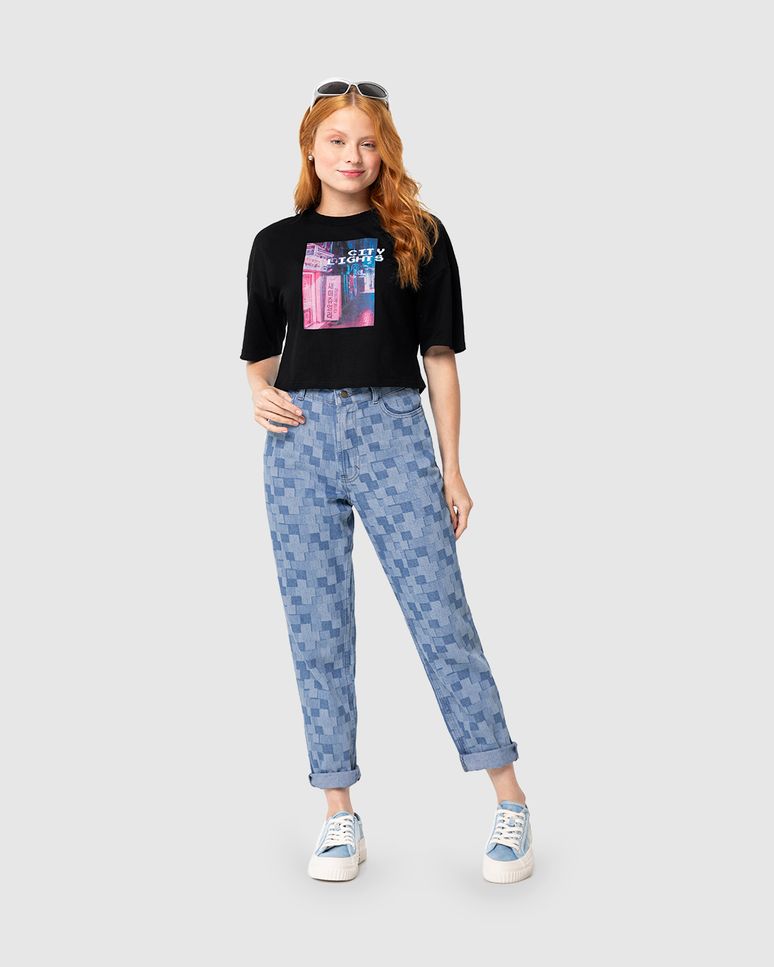 Blusa Box Menina City Lights Em Algodão Malwee Kids