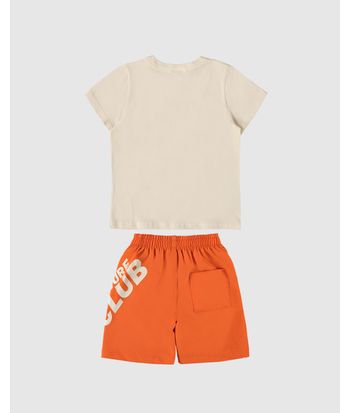 Conjunto Infantil Menino Bermuda Adventure Em Microfibra Malwee Kids