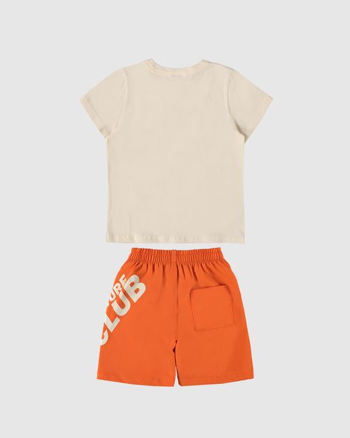 Conjunto Infantil Menino Bermuda Adventure Em Microfibra Malwee Kids