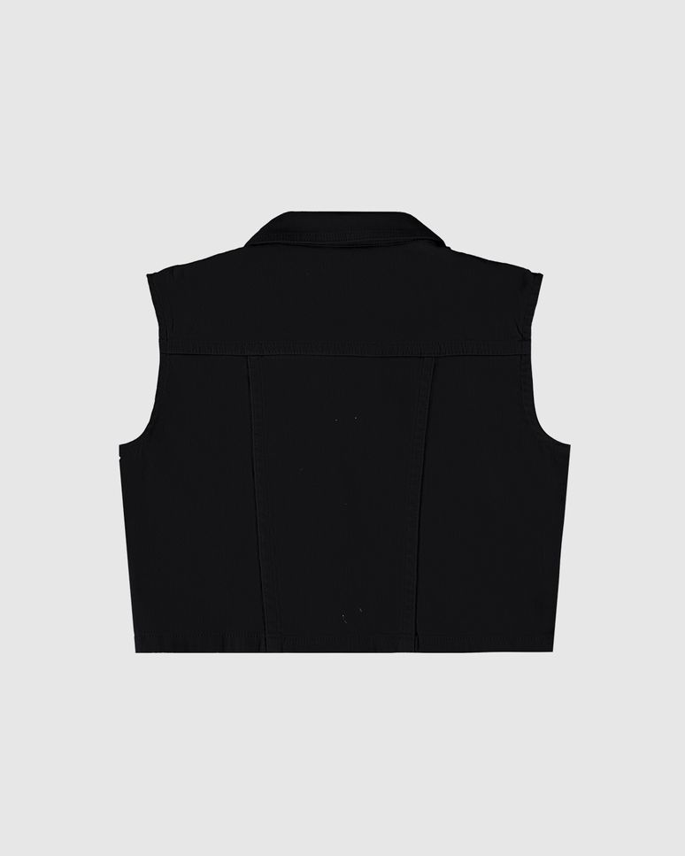 Colete Cropped Infantil Menina Em Sarja Stretch Malwee Kids