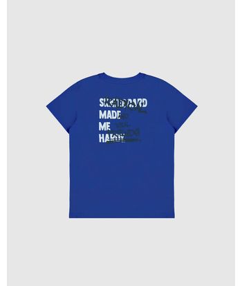 Camiseta Infantil Menino Estampa Frente E Costas Em Algodão Malwee Kids