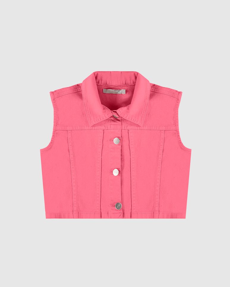 Colete Cropped Infantil Menina Em Sarja Stretch Malwee Kids