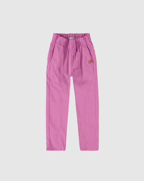 Calça Infantil Menina Slouchy Cintura Média Em Sarja Malwee Kids