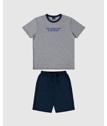 Conjunto Menino Camiseta Em Malha Fio A Fio Malwee Kids